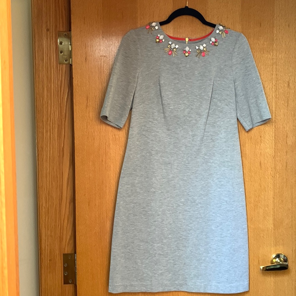 Jersey dress with chunky hem neckline